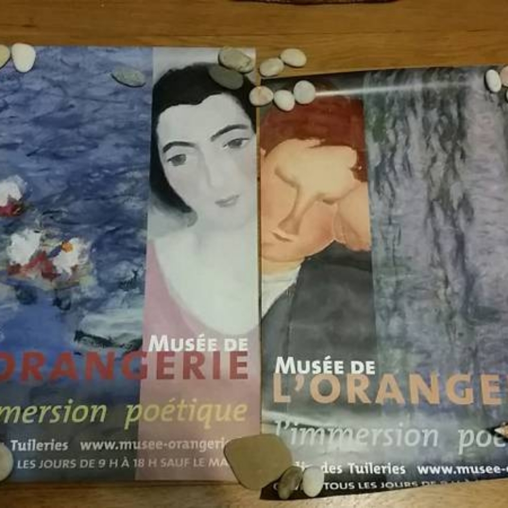 Set of 2 Paris Monet Water Lily Art Posters